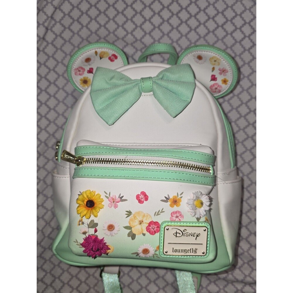 Loungefly Disney Minnie Mouse Floral mini Backpack bookbag purse bag tote!